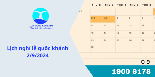 Lịch nghỉ lễ quốc khánh 2/9/2024