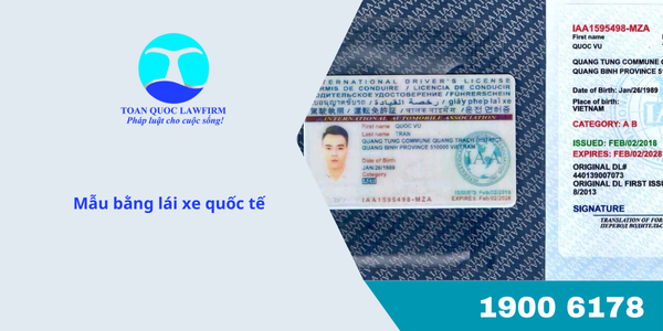 Mẫu bằng lái xe quốc tế